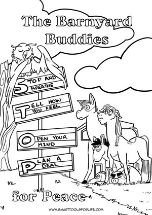 STOP for Peace coloring page